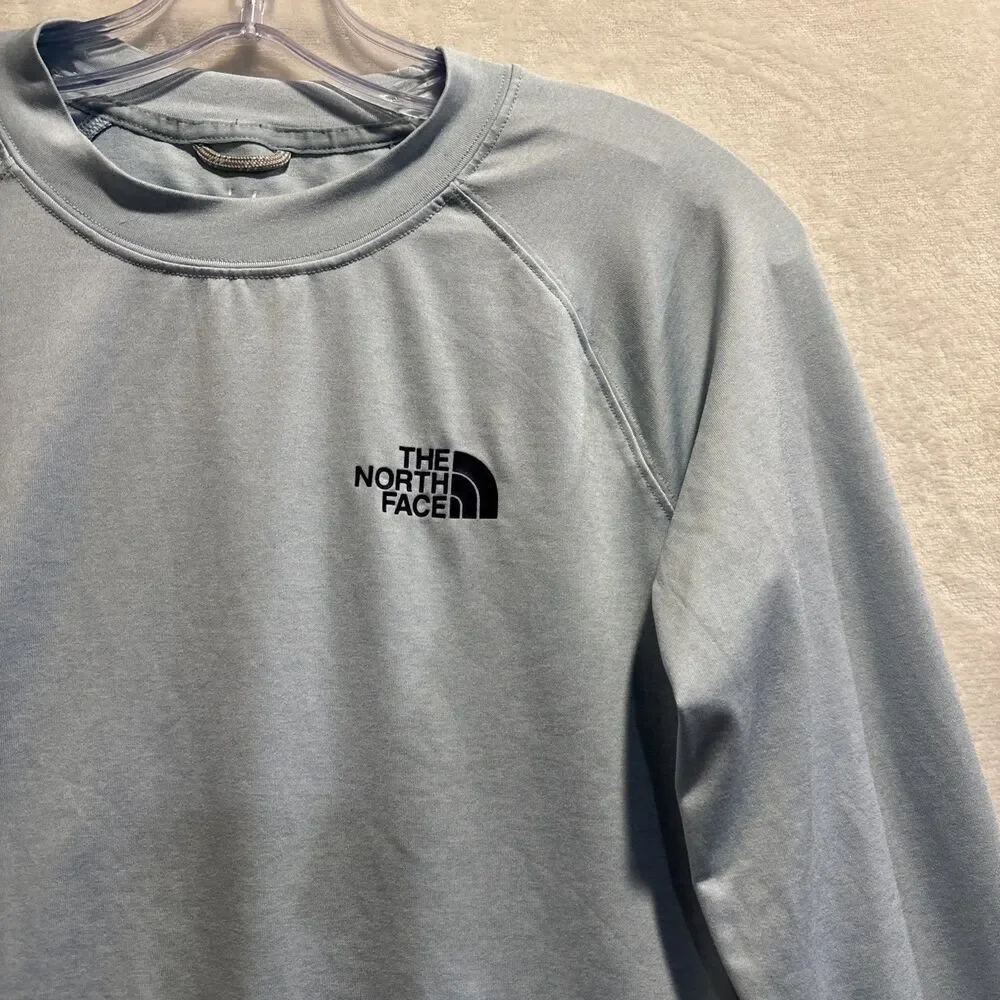 THE NORTH FACE UPF40+ Girl's Size Large 14/16 Blue Long Sleeve Sun & Swim Shirt